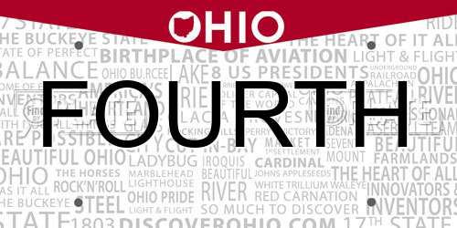 FOURTH Ohio License Plate