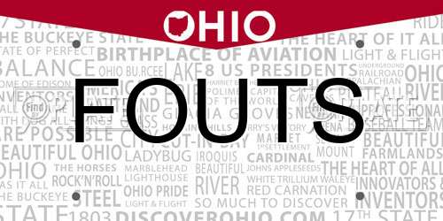 FOUTS Ohio License Plate