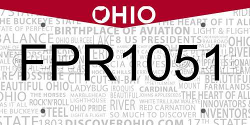 FPR1051 Ohio License Plate