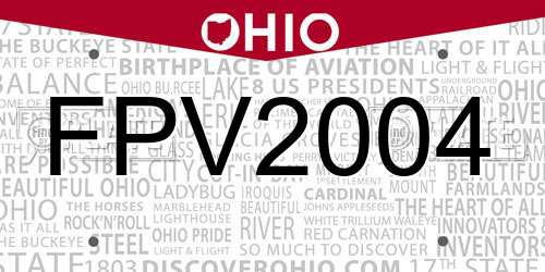 FPV2004 Ohio License Plate