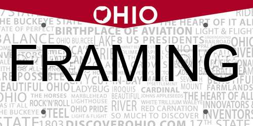 FRAMING Ohio License Plate