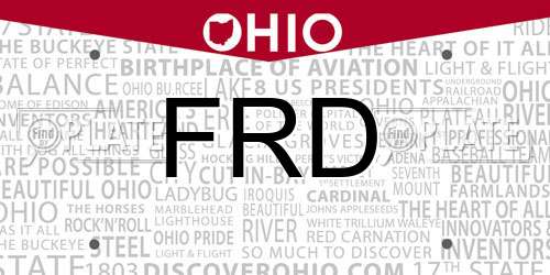 FRD Ohio License Plate