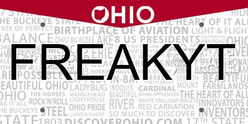 FREAKYT Ohio License Plate