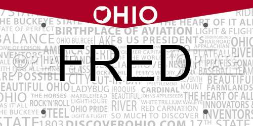 FRED Ohio License Plate