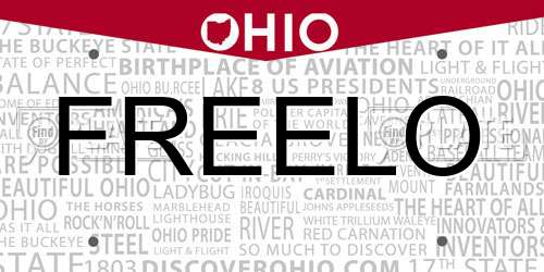 FREELO Ohio License Plate