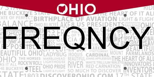 FREQNCY Ohio License Plate