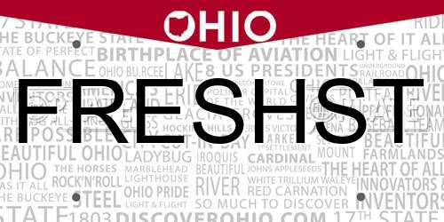 FRESHST Ohio License Plate