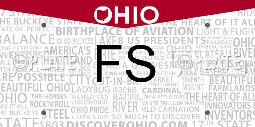 FS Ohio License Plate