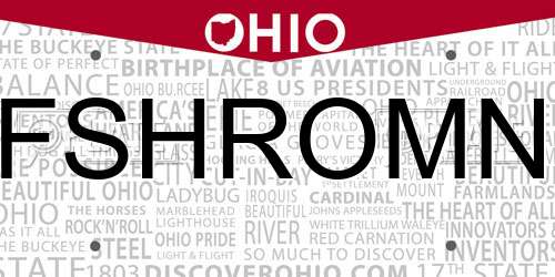 FSHROMN Ohio License Plate