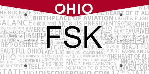 FSK Ohio License Plate