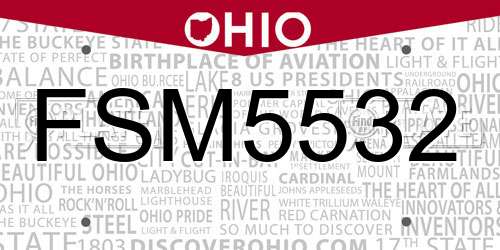 FSM5532 Ohio License Plate