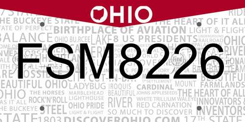 FSM8226 Ohio License Plate