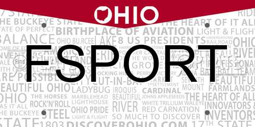 FSPORT Ohio License Plate