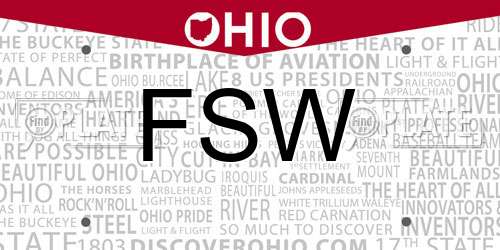 FSW Ohio License Plate