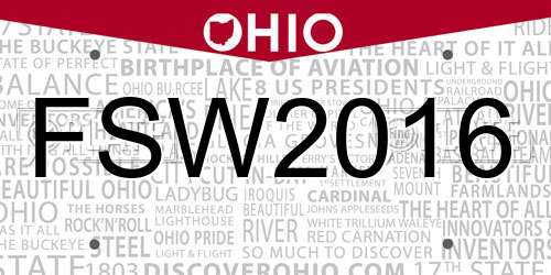 FSW2016 Ohio License Plate