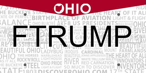 FTRUMP Ohio License Plate