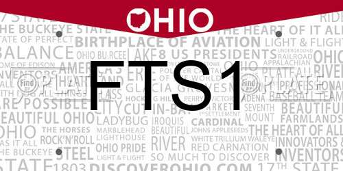 FTS1 Ohio License Plate
