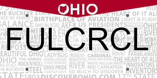FULCRCL Ohio License Plate
