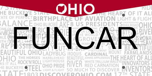 FUNCAR Ohio License Plate