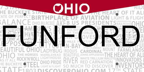 FUNFORD Ohio License Plate