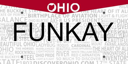 FUNKAY Ohio License Plate