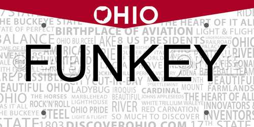 FUNKEY Ohio License Plate