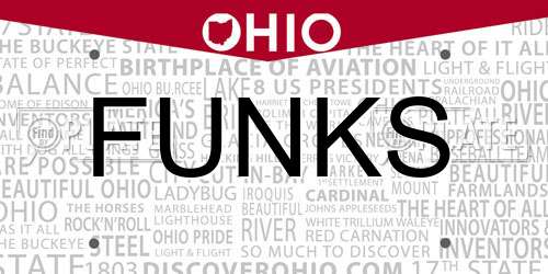 FUNKS Ohio License Plate