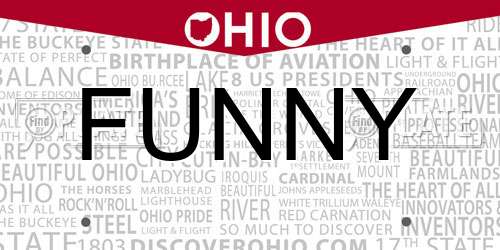 FUNNY Ohio License Plate