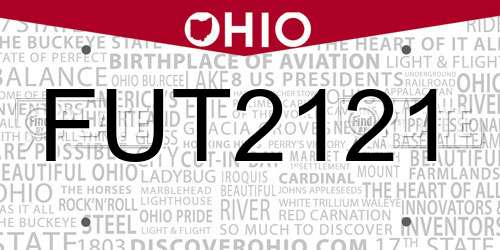 FUT2121 Ohio License Plate