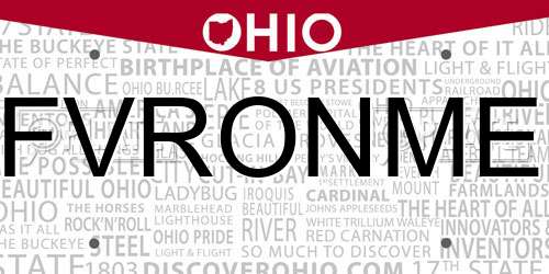 FVRONME Ohio License Plate