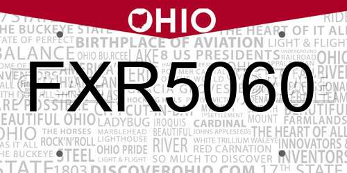 FXR5060 Ohio License Plate