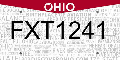 FXT1241 Ohio License Plate