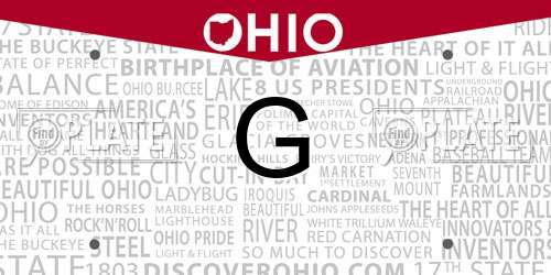G Ohio License Plate