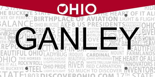 GANLEY Ohio License Plate