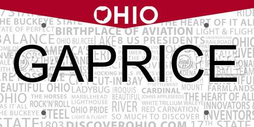 GAPRICE Ohio License Plate