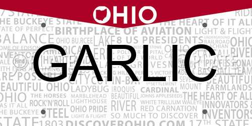 GARLIC Ohio License Plate