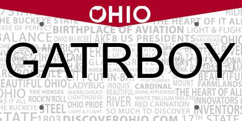 GATRBOY Ohio License Plate