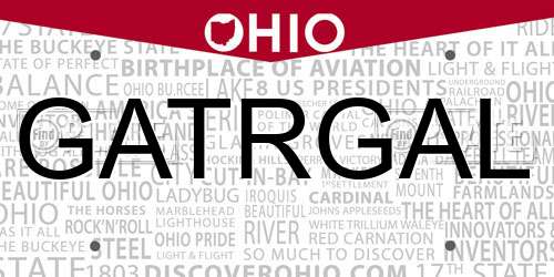 GATRGAL Ohio License Plate