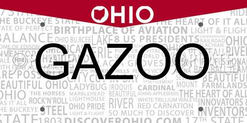 GAZOO Ohio License Plate