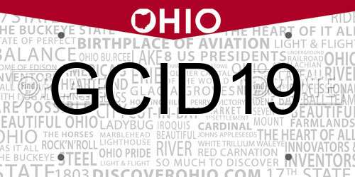 GCID19 Ohio License Plate