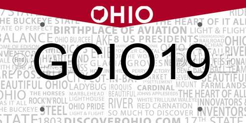 GCIO19 Ohio License Plate