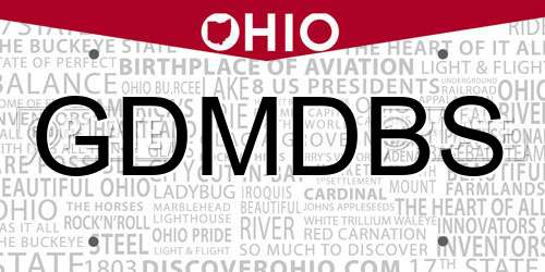 GDMDBS Ohio License Plate