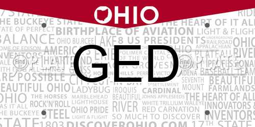 GED Ohio License Plate