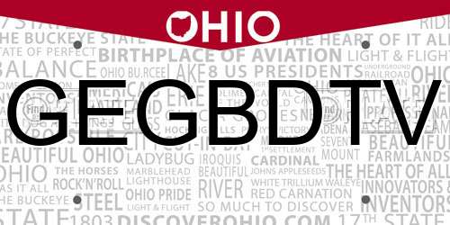 GEGBDTV Ohio License Plate