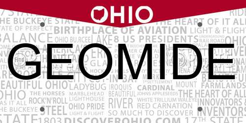 GEOMIDE Ohio License Plate