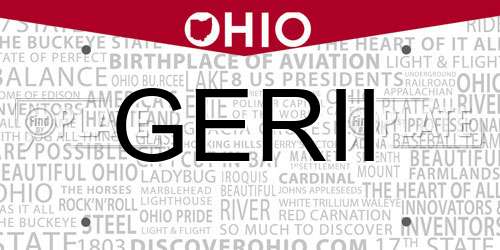 GERII Ohio License Plate