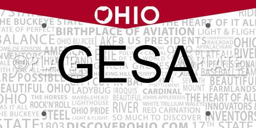 GESA Ohio License Plate