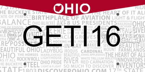 GETI16 Ohio License Plate