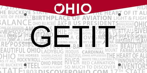GETIT Ohio License Plate