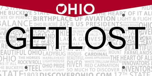 GETLOST Ohio License Plate